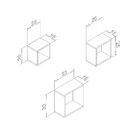 Trio De Nichos Em Mdp 30x30x15cm Mel