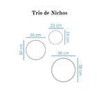 Trio De Nichos Redondos Bege Para Quarto Infantil 23cm - 30cm