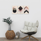 Trio De Placas Decorativas Geométrico