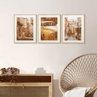 Trio De Quadros Decorativos Paisagens Vintage