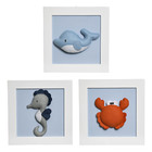 Trio De Quadros Mar Quarto Bebê Infantil