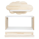 Trio Decoração Infantil Nuvem Pinus/nicho/prateleira Branco
