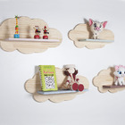Trio Decoração Infantil Nuvem Pinus/nicho/prateleira Branco