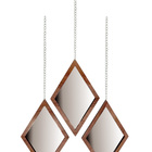 Trio Espelho Losango Crie Casa Marrom