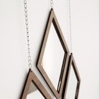 Trio Espelho Losango Crie Casa Marrom