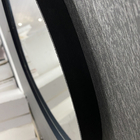 Trio Espelho Orgânico Decorativo Com Moldura De Couro Preta