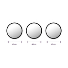 Trio Espelhos Decorativos Para Sala 40x40 - Preto