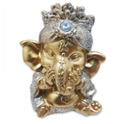 Trio Ganesha Da Sabedoria Enfeite Ganesha Gold Brilho 8 Cm