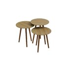 Trio Mesa De Canto 56cm X 45cm X 45cm Natural Tawary