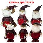 Trio Natal Papai Noel Rena Boneco Neve Perna Ajustável 80cm