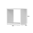 Trio Nicho Mdf Branco Tx Quadrado 30l X 20p X 30a Cm Nchbr019