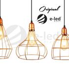 Trio Pendente Aramado Cobre Retrô E27