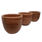 Trio Vaso Americano Para Plantas 13x16cm Tabaco Envelhecido