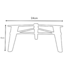 Tripé De Madeira Reforçado Suporte Para Vaso De Planta 30cm