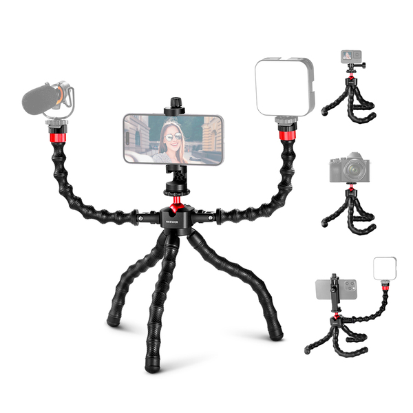 Tripé Flexível Neewer T91 1/4" P/câmera Smartphone Preto