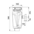 Triturador de Alimentos Elétrico para Cozinha 127V (110V) 18773 Slim Franke