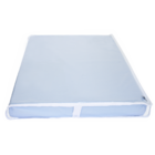 Trocador De Bebê Azul Liso Com Viés Branco