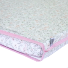 Trocador De Bebê Jardim Rosa Com Viés Rosa