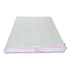 Trocador De Bebê Ondinha Cinza Com Viés Rosa