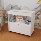 Trocador De Fraldas Em Mdf Com Rodízios 1 Porta