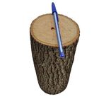 Tronco De Madeira Rústica Para Decoração Alt 27cm Diâm.10cm