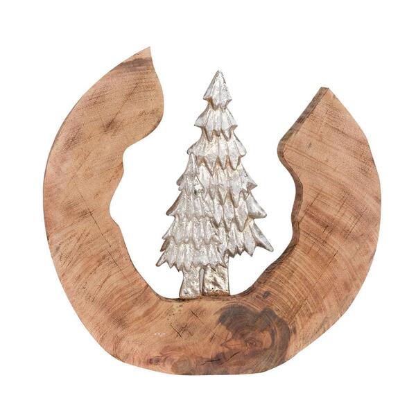 Tronco Decorativo Natal Pinheiro Mrr/pra 34x35x6cm 1921951