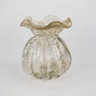 Trouxinha De Murano - Vaso Decorativo De Cristal Com Pó Doura