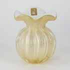 Trouxinha Em Cristal Murano São Marcos - Branco Com Ouro 24k