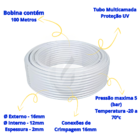 Tubo Alumínio Multicamadas Uv 16mm Emmeti Branco 100 Metros