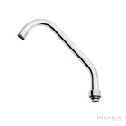 Tubo Bica Em Inox Cromado Para Torneira 3/4 Com Arejador Fixo