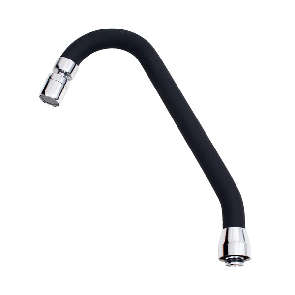 Tubo Bica Para Torneira Cozinha Design J Inox Silicone Preto