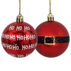 Tubo Bola De Natal Vermelho Ho Ho Ho E Cinto Noel Pt 5pcs 7cm