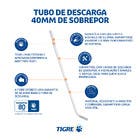 Tubo de Descarga para Caixa de Descarga 40mm Sobrepor Tigre