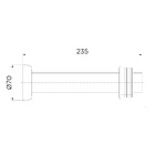 Tubo de Ligação para Bacia Metal 1.1/2"x25cm Ônix Docol