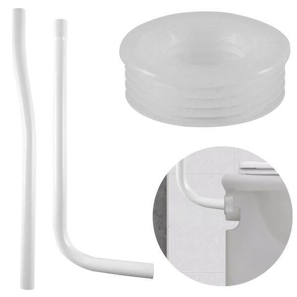 Tubo Descida Sobrepor Para Caixa De Descarga Elevada 1,50m Br