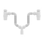 Tubo Extensível Duplo C/copo Sifonado P/coz. Bco Censi 7176