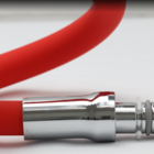 Tubo Gourmet Cone Flexível Vermelho Para Torneira De Cozinha