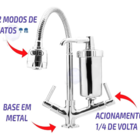 Tubo Gourmet Flexível Preto Para Torneira De Cozinha Del Meta