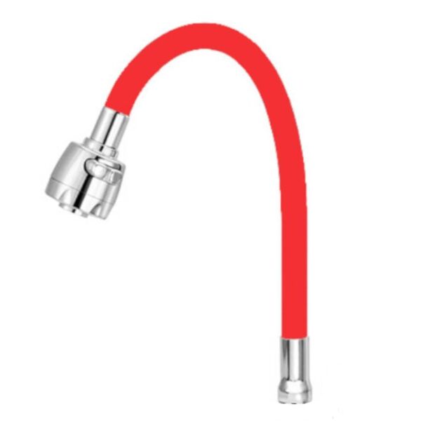 Tubo Gourmet Flexível Vermelho Chuveirinho 2 Jatos Torneira