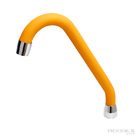 Tubo Inox Bica Móvel Para Torneira Revestido Silicone Laranja