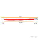 Tubo Para Torneira Flexível Inox Revestido Silicone Vermelho