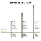 Tubo Pintado De Chumbar Para Gradil E Alambrado 40x60x1,25mm