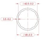 Tubo Redondo PVC 1mx45mmx45mm Branco Fosco