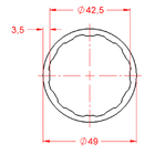 Tubo Redondo PVC 2mx45mmx45mm Branco Fosco