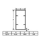 Tubo Retangular Branco - 3,81cm X 7,62cm X 6,00m - Cortado C/