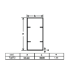 Tubo Retangular Branco - 5,08cm X 10,16cm X 6,00m - Cortado C