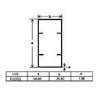 Tubo Retangular Branco - 5,08cm X 2,54cm X 6,00m - Cortado C/
