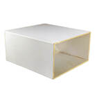 Tubo Retangular Branco - 5,08cm X 9,50cm X 6,00m - Cortado C/