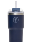 Tupperware Copo Térmico Big T Com Canudo 630ml Azul Mar Profu