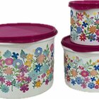 Tupperware Kit 3 Peças Potes Bouquet Amor Kit 3 Potes
